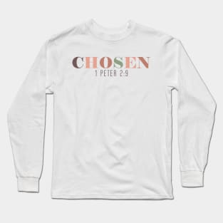 Chosen 1 Peter 2:9, Chosen Shirt, Christian Shirts, Christian Shirts For Women, Christian Apparel, Christian Clothing, Chosen Shirt Long Sleeve T-Shirt